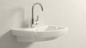 Смеситель Grohe Eurostyle Cosmо для умывальника с д/к высокий нос, гибкая подводка